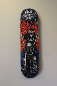 Cash skateboards - "skull biker"