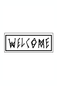 Welcome Skateboards -  White/Black Scrawl Sticker