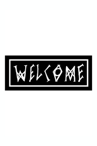 Welcome Skateboards -  Black/White Scrawl Sticker