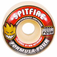 Spitfire Wheels - (51-52mm 101a) Formula Four Classic White