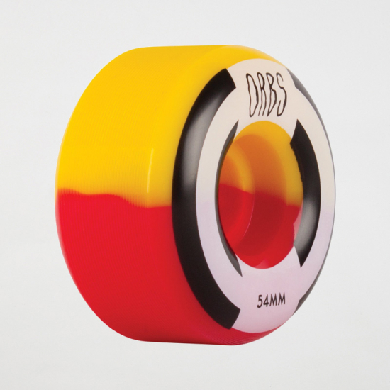 Welcome Skateboards Welcome Orbs Wheels Apparitions - Red/Yellow