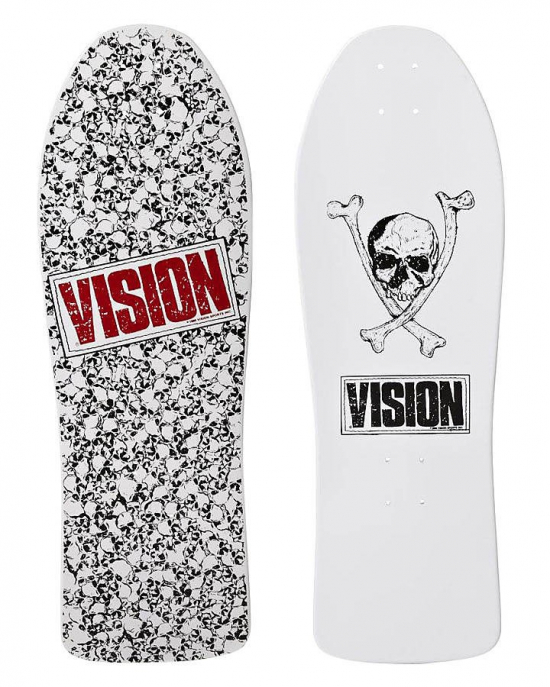 Vision Street Wear Vision Punkskull white skateboard deck