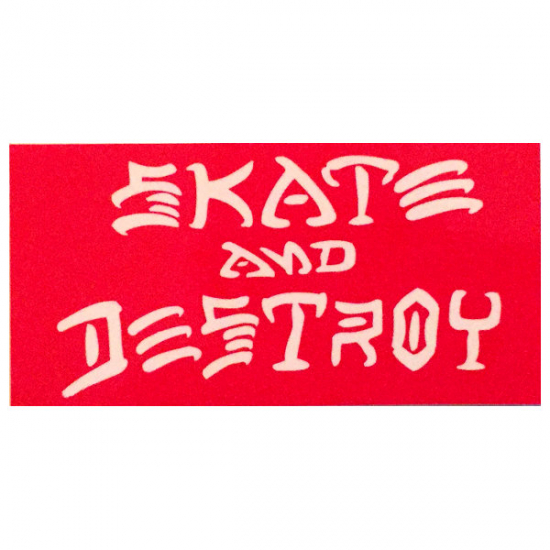 Thrasher  ”Skate and Destroy” Sticker Röd