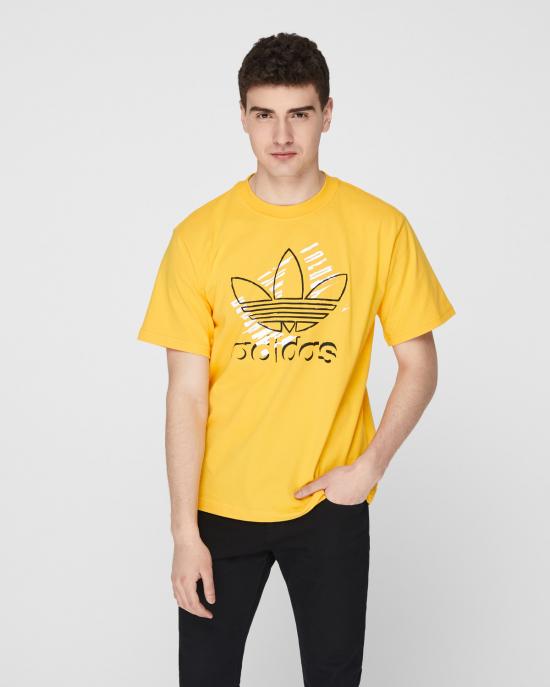 Adidas Art Tee T-shirt - Regular fit - Gul