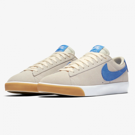 Nike Zoom Blazer Low GT - Pale Ivory/Pacific Blue-White