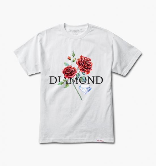 Diamond Supply Co. Red Rose Tee