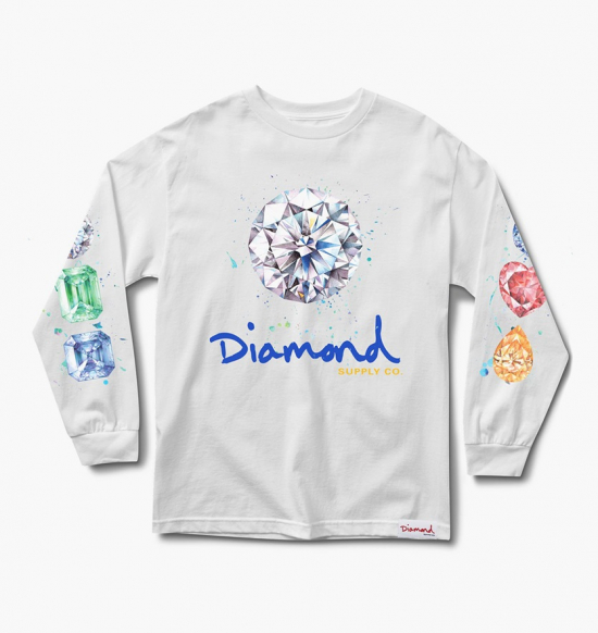 Diamond Supply Co. Splash Sign Long Sleeve Tee