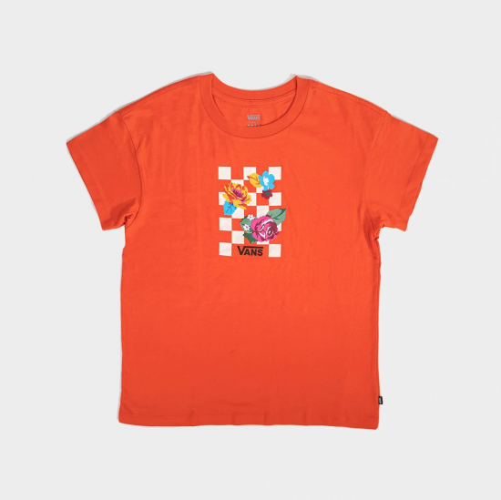 Vans Womens Needlepoint Boxy Tee Orange