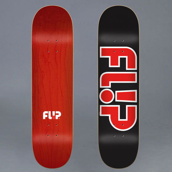 Flip  Team Outlined Black 8.5 Skateboard Deck