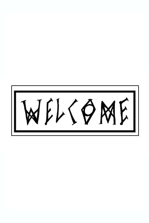 Welcome Skateboards  White/Black Scrawl Sticker