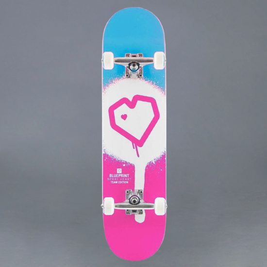 Blueprint Pink & White 7.25 Komplett Skateboard