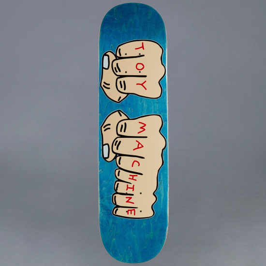 Toy Machine Toy Machine Fists 7.75 Teal Skateboard Deck