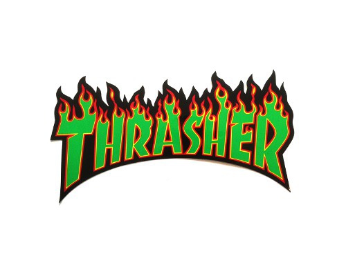 Thrasher Flame Stor Grön