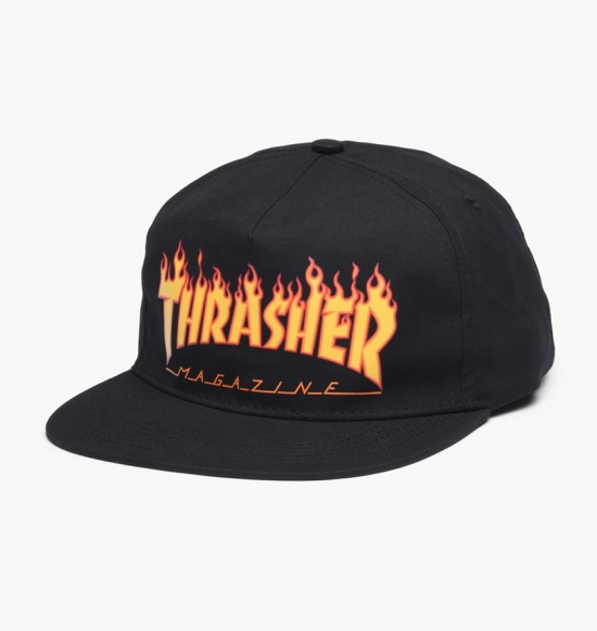 Thrasher Flame Logo Structured Snapback