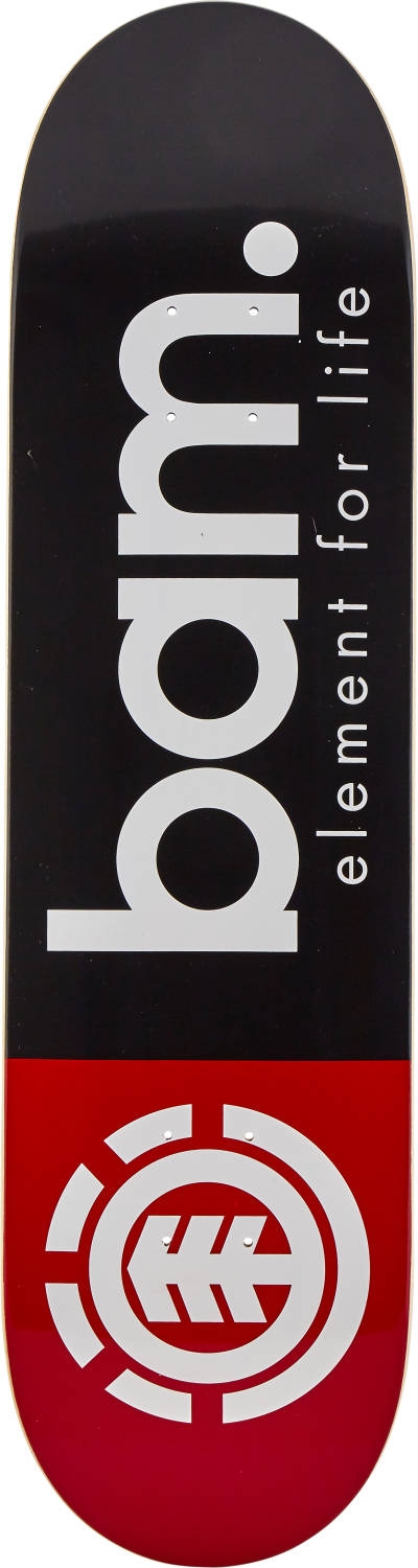 Element BAM Blkred Skateboard Bräda